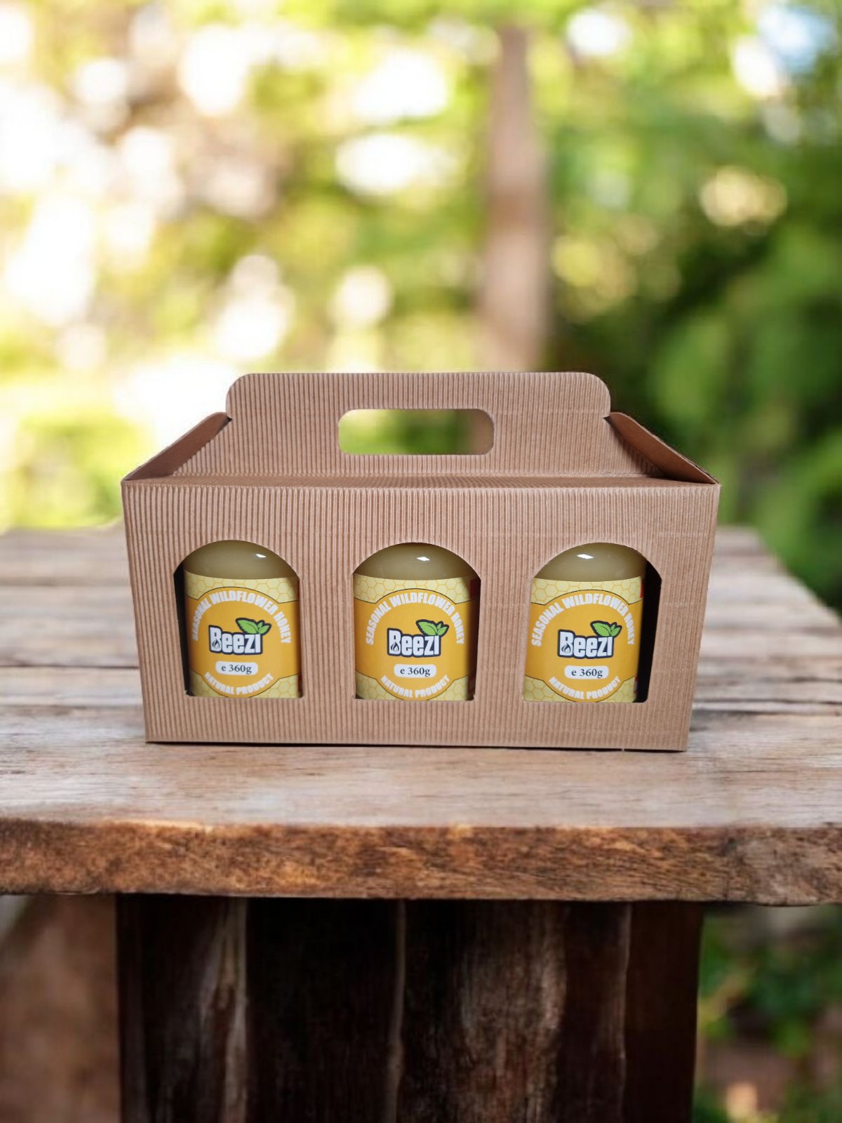 Beezi Honey Gift Box with three jars